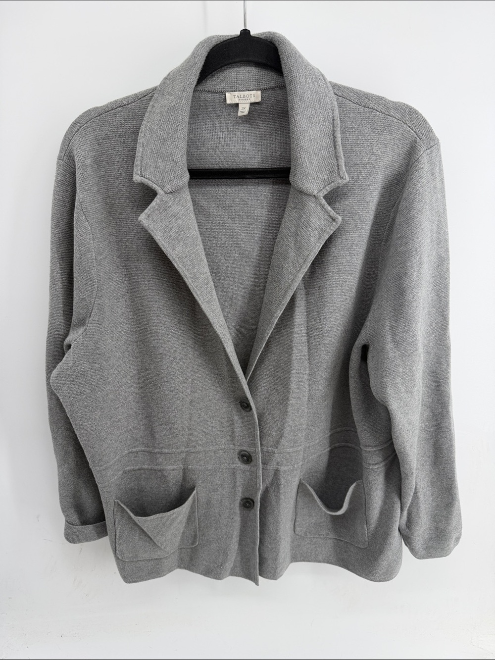 Talbots 100% cotton knit sweater plus size blazer sz 2X - Picture 1 of 7